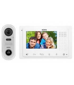 WIDEODOMOFON EURA VDP-62A5 WHITE 2EASY - jednorodzinny, LCD 4,3, biały, natynkowy