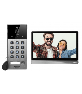 WIDEODOMOFON VDP-30C5 - DC 15V, grafitowy, LCD 8'', WiFi, otwieranie 3 wejść, AHD, Tuya, kaseta ze stali nierdzewnej, natynkowa,