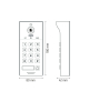 WIDEODOMOFON VDP-30C5 - DC 15V, grafitowy, LCD 8'', WiFi, otwieranie 3 wejść, AHD, Tuya, kaseta ze stali nierdzewnej, natynkowa,