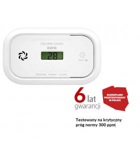 Czujnik czadu tenlku węgla LCD na baterie 6 lat gwarancji 300 ppm CD-71A2v6300/B CNBOP-PIB