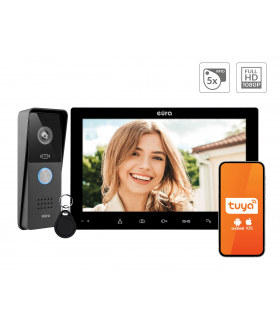 WIDEODOMOFON VDP-85A3 - czarny LCD 10'', WiFi, podświetlenie monitora, otwieranie 2 wejść, czytnik zbliżeniowy, AHD, Tuya