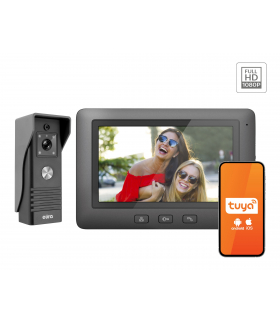WIDEODOMOFON VDP-45A3-TY ALPHA+ - czarny, 7'', WiFi, otwieranie 1 wejścia, AHD, Tuya App