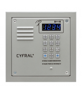 PANEL CYFROWY CYFRAL PC-2000RE srebrny z czytnikiem RFiD i wbudowną elektroniką