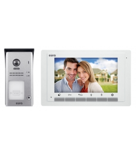 WIDEODOMOFON EURA VDP-61A5/N WHITE 2EASY - jednorodzinny, LCD 7, biały, RFID, natynkowy