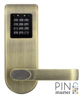 SZYLD Z KONTROLĄ DOSTĘPU EURA ELH-92B9 BRASS PINMASTER z funkcją otwierania kodem PIN wysyłanym przez SMS