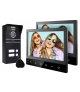 WIDEODOMOFON EURA VDP-80C5 - dwurodzinny, czarny, 2x LCD 7, FHD, obsługa 2 wejść, kamera 1080p., czytnik RFID, natynk