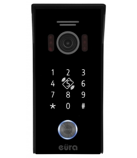 KASETA ZEWNĘTRZNA WIDEODOMOFONU EURA VDA-51C5/N - czarna, kamera 1080p., czytnik RFID, szyfrator, natynk