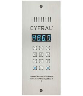 PANEL CYFROWY CYFRAL PC-3000RE, wąski z czytnikiem RFID i wbudowaną elektroniką